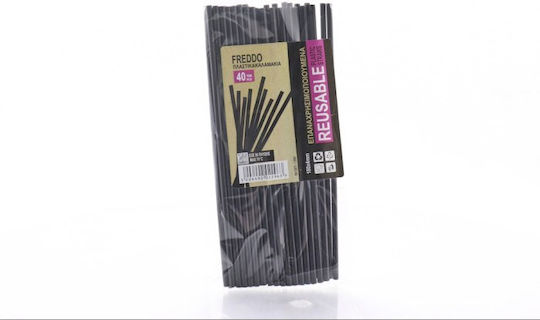 My Heart Straws Black 40pcs