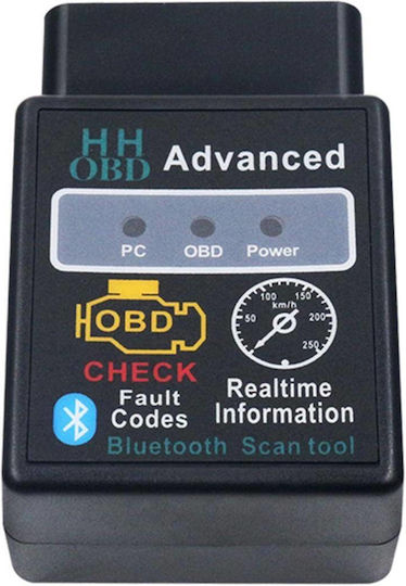 Aptel Instrument de diagnosticare auto ELM 327 OBD 2 cu Bluetooth Compatibil cu Windows