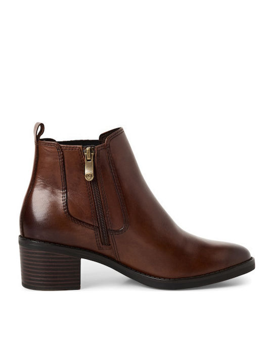 Leder Stiefeletten Damen Braun