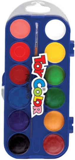 Toy Color Σετ Νερομπογιές Πολύχρωμες 14τμχ