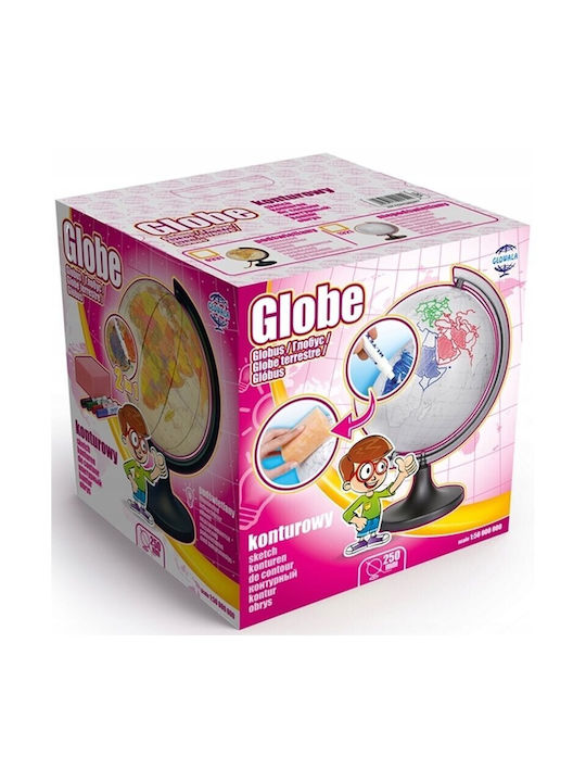 25 cm Umrisse Globus Malerei