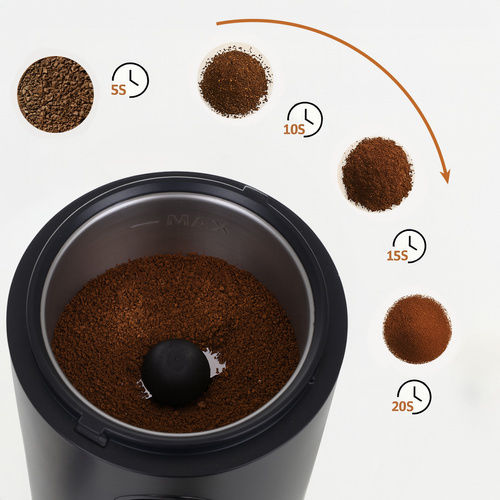 Ruhhy Electric Coffee Grinder 150W for 50gr Beans Brown