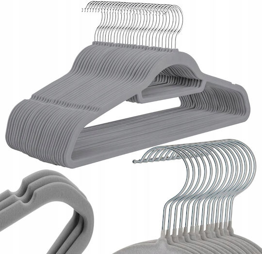 Verk Group Umeraș pentru Dulap pentru pantaloni Metal Gri 20buc