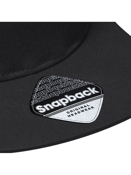 One Piece Adult Flat Snapback Black 100% Cotton Twill Adults Unisex One Size