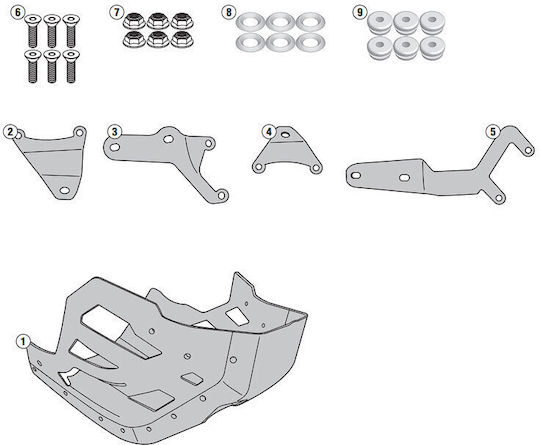 Givi Șorț Motor Protecție motor din aluminiu Suzuki DL1000 V-Strom