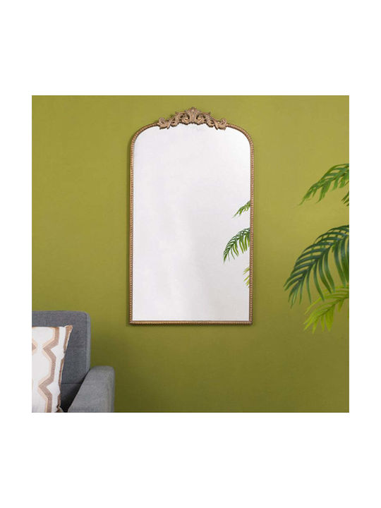Artekko Wall Mirror with Gold Metallic Frame 106x61cm 1pcs