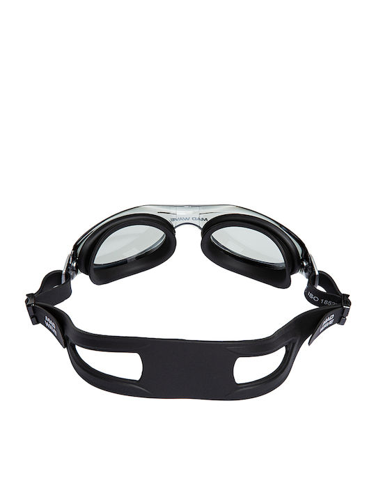 Mad Wave Flame Swimming Goggles Adults with Anti-Glare Lenses Black