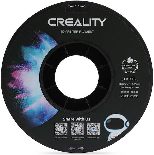 Creality3D PETG 3D Printer Filament 1.75mm Yellow 1kg 1pc Spool