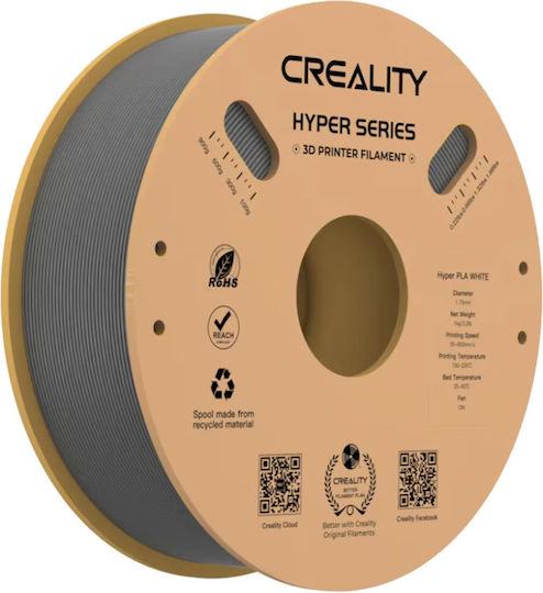 Creality3D Hyper HS-PLA 3D Printer Filament 1.75mm Gray 1kg 1pc Spool