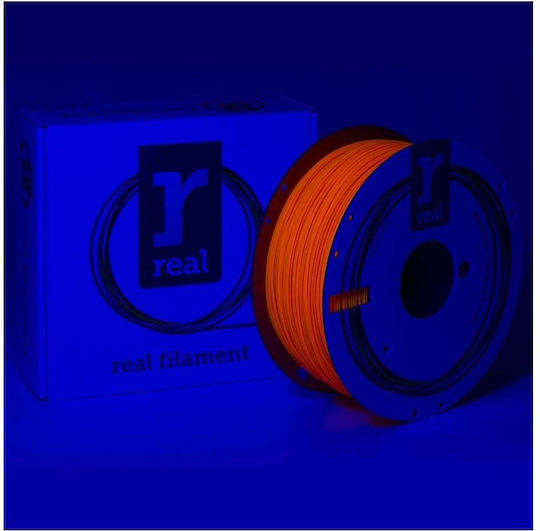 Real Filament PLA 3D Printer Filament 1.75mm Fluorescent Orange 1kg NLPLAFORANGE1000MM175 1τμχ (Spool)