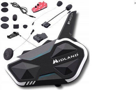 Midland R1 mesh Μονή Ενδοεπικοινωνία για Κράνος Μηχανής με Bluetooth
