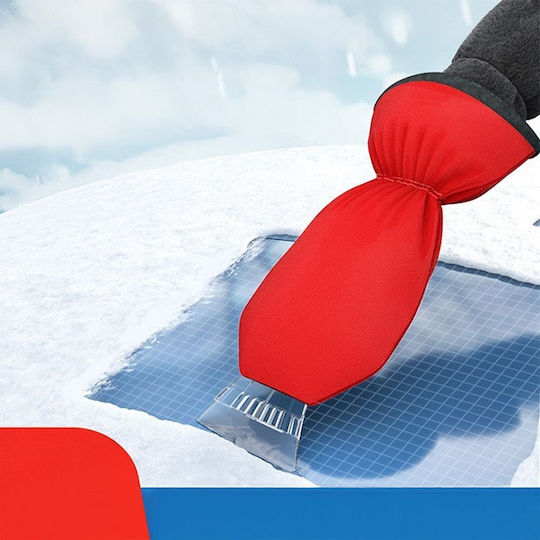Car Snow Scraper Glove Red