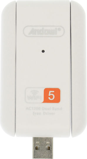 Wireless USB Network Adapter Antenna Wifi 5GHz AC1200 Dual Band 866Mbps 802.11ac White
