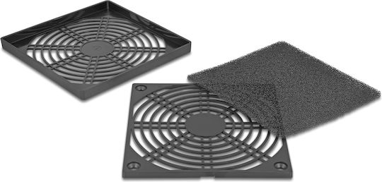 Delock Σχάρα 120mm Ανεμιστήρα 67313 Φίλτρο Σκόνης Πλαστική Μαύρη