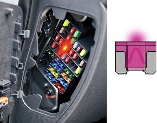 Ασφάλειες Αυτοκινήτου Κάρτελα 10τμχ Carmotion Mini Low Profile 63602 Led Ένδειξη