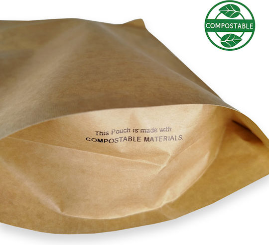 thessPACK Kraft Papier Lebensmittelverpackungstaschen 100 Stück 31x21cm