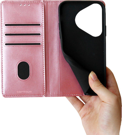 Vintage Magnet Wallet Sonique Huawei Pura 70 Pro Rose Gold Mobile Phone Case