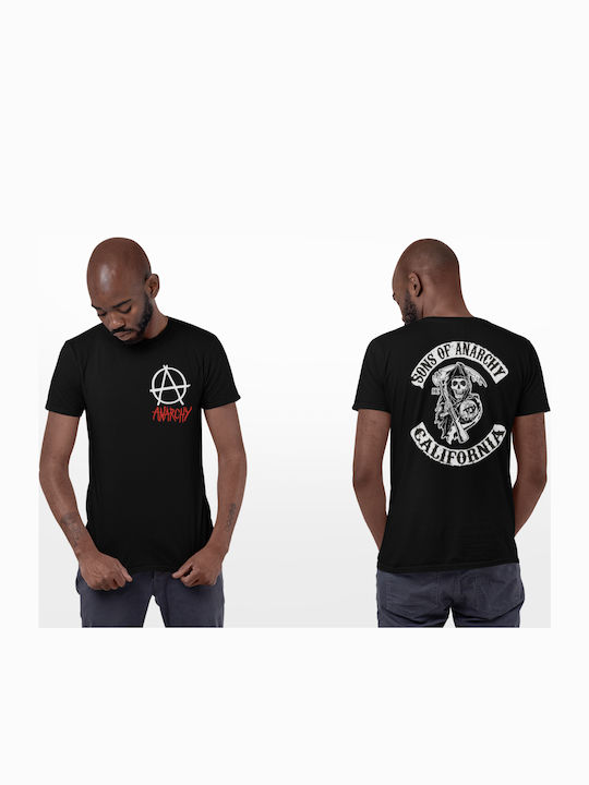 T-shirt Studio Sons Anarchy T-shirt Μαύρο