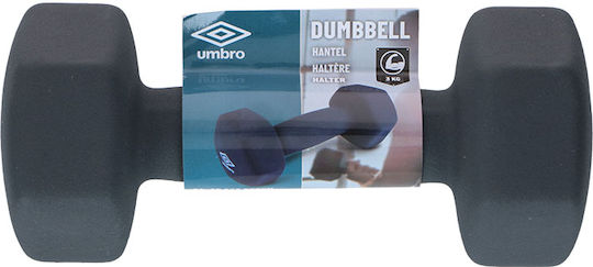 Umbro 26963 Hexagon Dumbbell Made of Neoprene 1 x 3kg