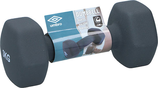 Umbro 26963 Hexagon Dumbbell Made of Neoprene 1 x 3kg