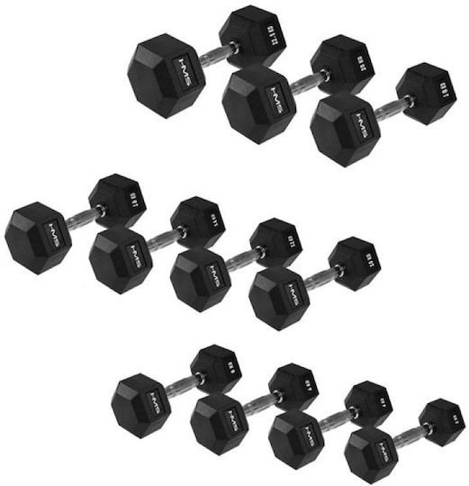 HMS Hex Pro Βαράκι Εξάγωνο Λαστιχένιο 1 x 25kg