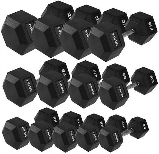 HMS Hex Pro Βαράκι Εξάγωνο Λαστιχένιο 1 x 25kg