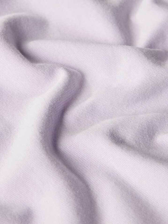 Summer Mini Athletic T-Shirt Short Sleeve Dress Lavender