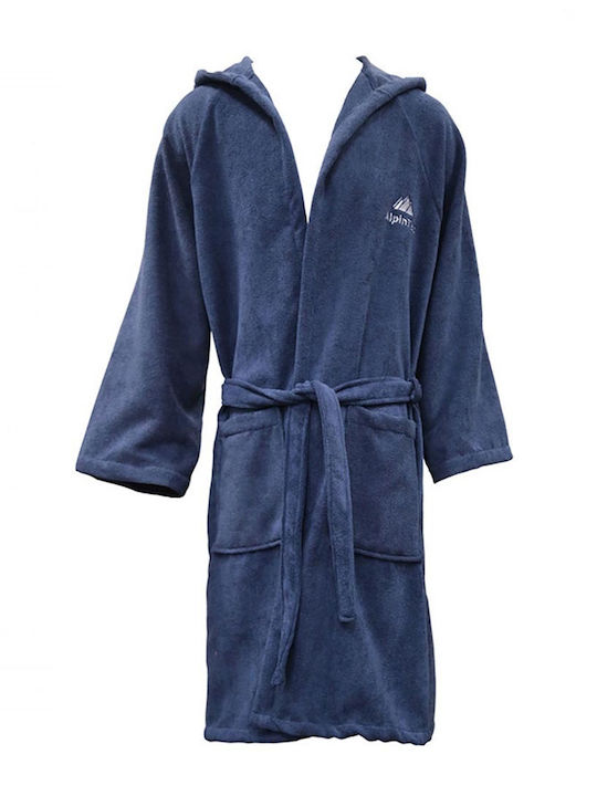 AlpinPro Nemo Kids Swimming Bathrobe Blue Microfiber