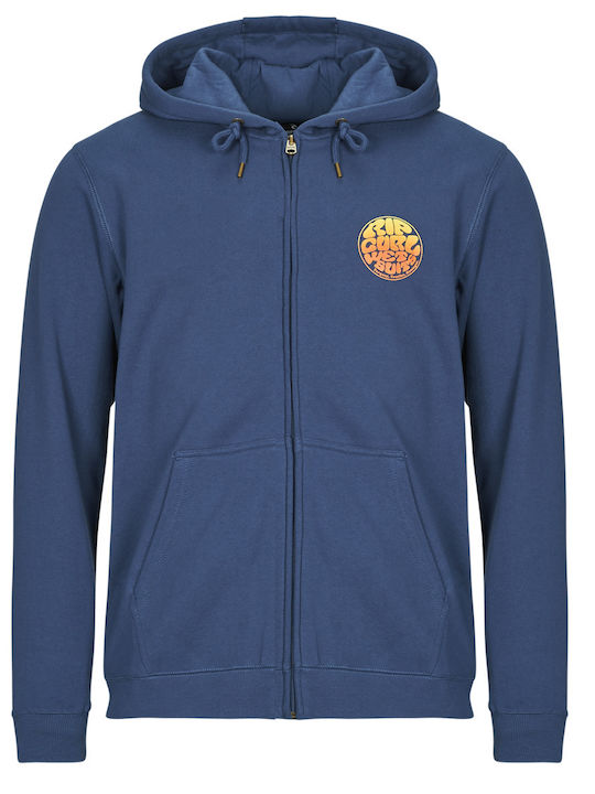 Herren Sweatshirt mit Kapuze Blau