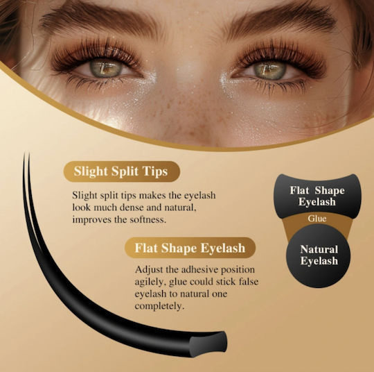 Nagaraku Air Series Double Tips Ellipse False Eyelash Extensions 0.15d Mix 8-12mm