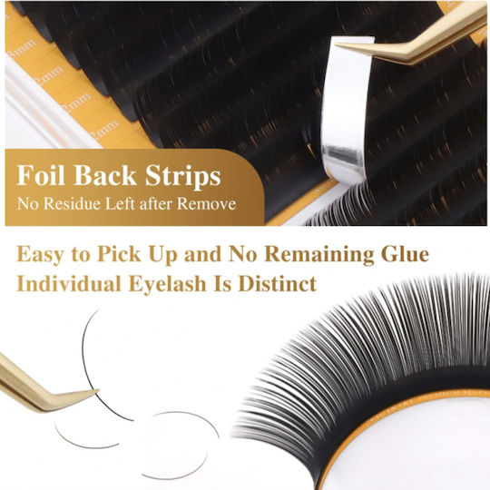 Nagaraku Air Series Double Tips Ellipse False Eyelash Extensions 0.15d Mix 8-12mm