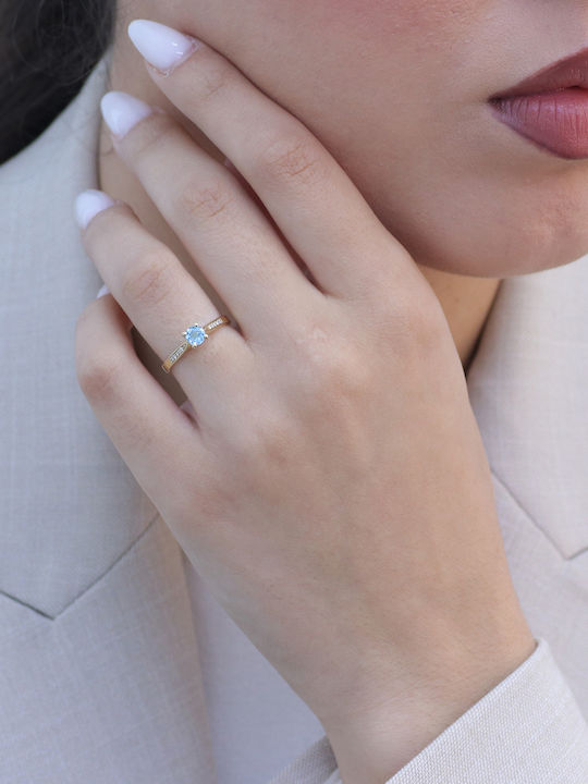 Single Stone from Gold 18K with Diamond