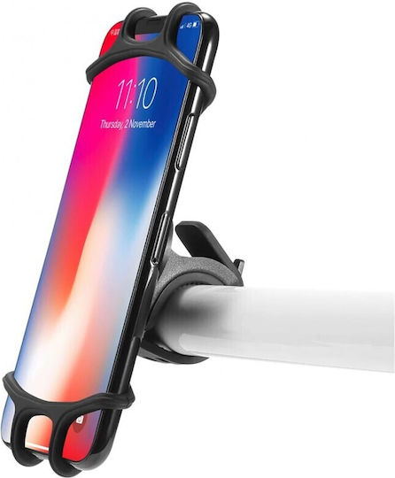 Smartphone Holder Bicycle 4-7 Inch Handlebar Mount Silicone Black