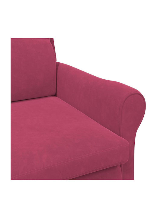 Ohrensessel Samt Bordeaux 76x94x102cm