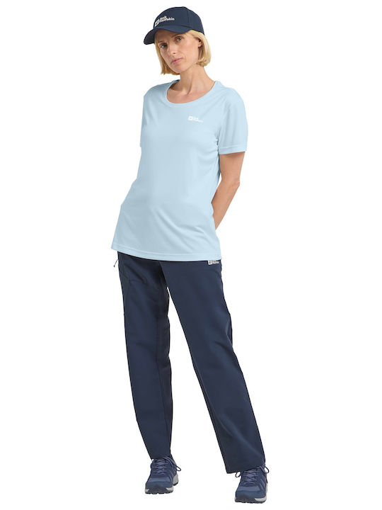 Women's Athletic Blouse Short Sleeve Blue