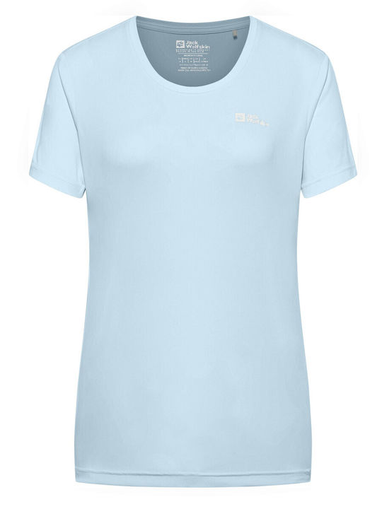 Women's Athletic Blouse Short Sleeve Blue