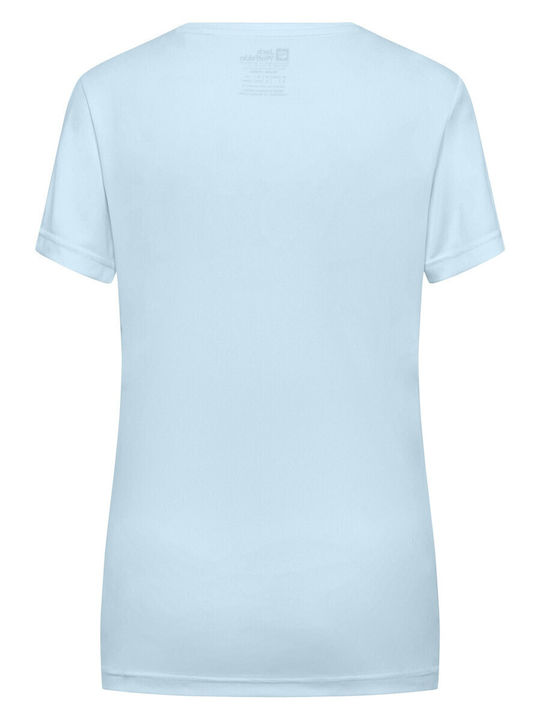 Women's Athletic Blouse Short Sleeve Blue