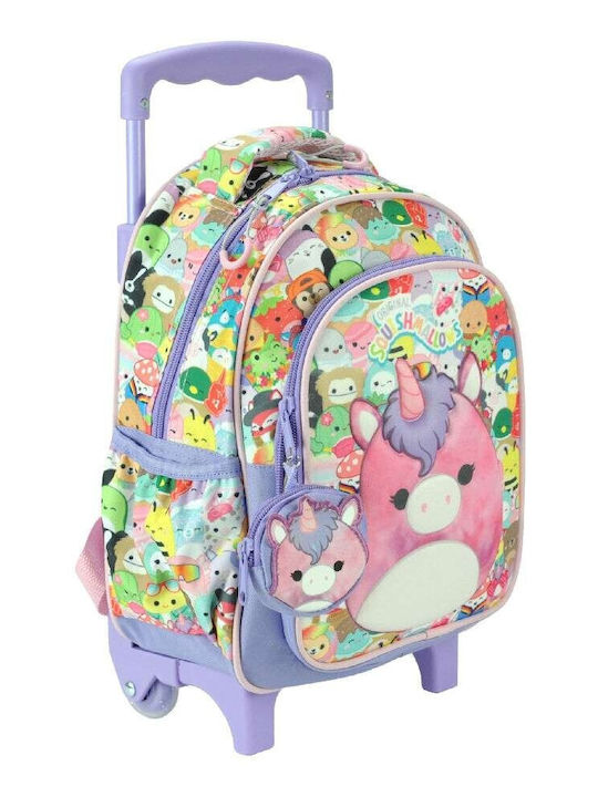 Gim Squishmallows Unicorn School Bag Trolley Kindergarten With Water Bottle Holder Pink 12 Litre 25 x 15 x 30cm