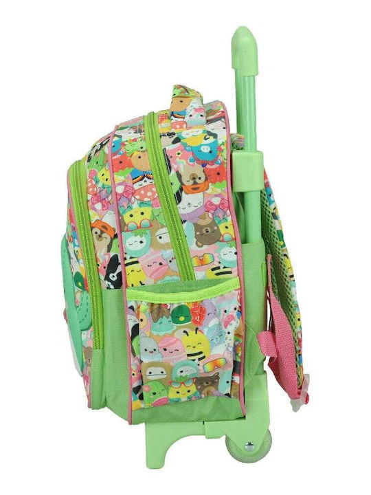 Gim Squishmallows Cactus School Bag Trolley Kindergarten with Water Bottle Holder Green 25 x 15 x 30cm