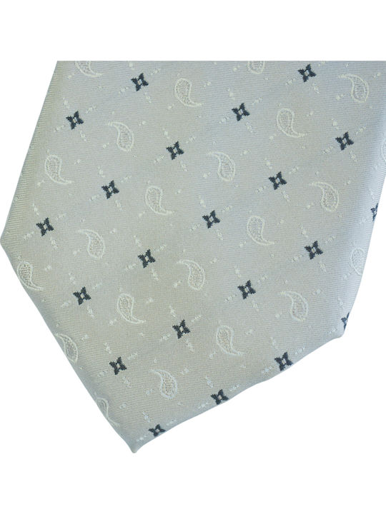 Boss Men's Tie Silk Printed in Gray Color