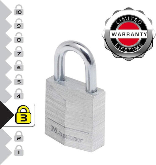 Master Lock Aluminum Padlock Brass with Key 20mm 1pcs