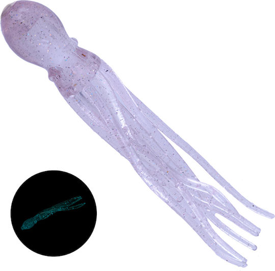 Nikko Octopus Artificial Bait Octopuses Fluorescent 11.43cm Uv Red Glow Flake