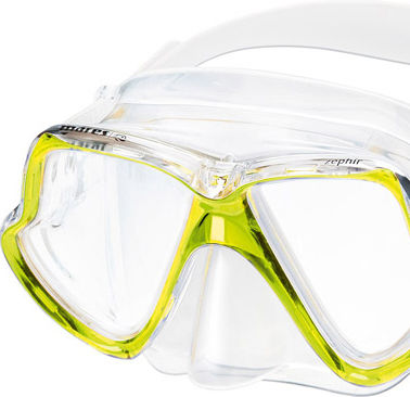 Mares Silicone Diving Mask with Snorkel Combo Zephir Yellow