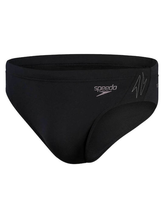 Herren-Bademode Slip Schwarz mit Gestreift