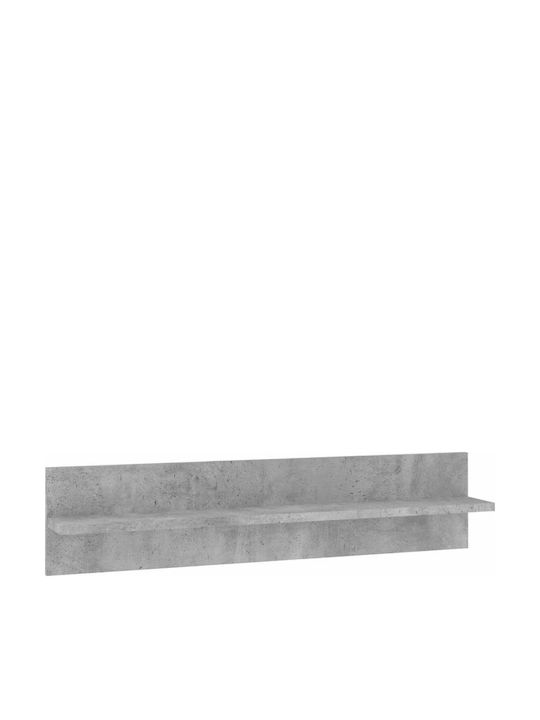 Living Room TV Unit with Showcase & Lighting Grey Rock