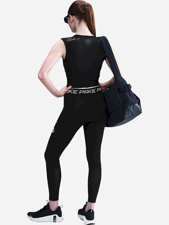 Dri-Fit Training Γυναικείο Cropped Κολάν Μαύρο