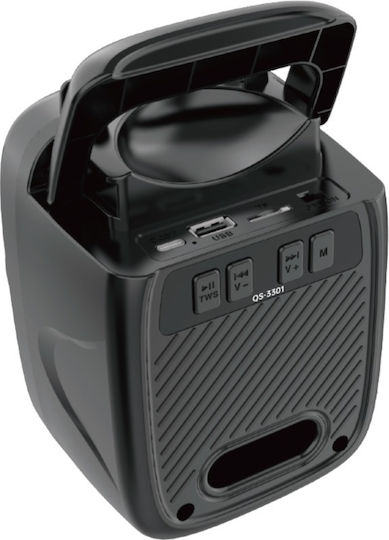 QS-3301 Ηχείο Bluetooth 8W με Διάρκεια Μπαταρίας έως 2 ώρες Μαύρο