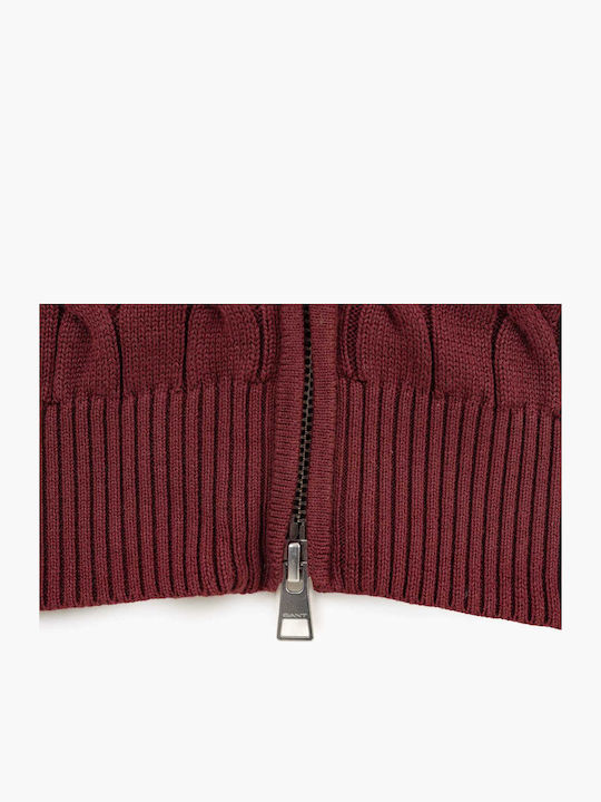 Cardigan pentru Bărbați cu Glugă Red