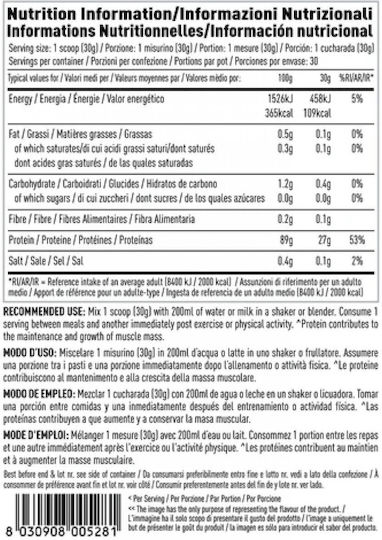 Isolate Zero Protein Whey with Flavor Tiramisu 2kg