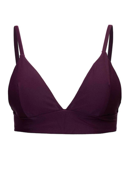 Triangle Bikini Top with Adjustable Straps Beach Red